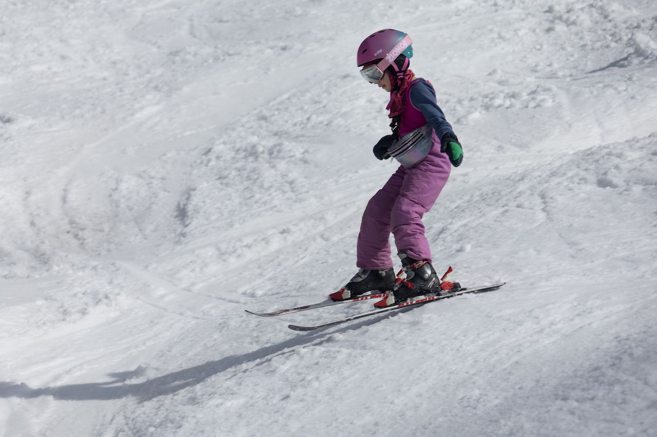 Skier in the Junior Explorers Program at Berkshire East